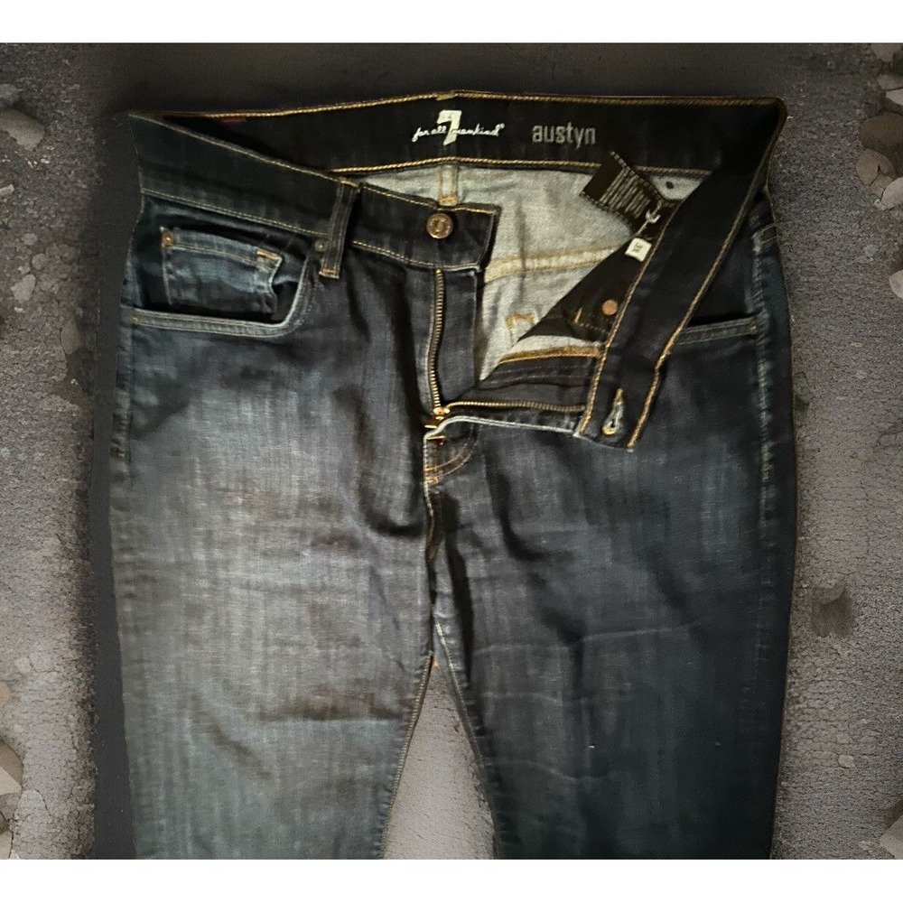7 For All Mankind Austyn Jeans Men 31 X32 Dark Distressed. Skater